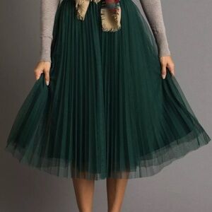 Lucy Paris Forest Green A-Line Skirt